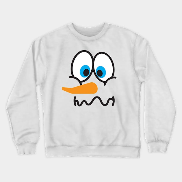 snowman face Crewneck Sweatshirt by MZeeDesigns